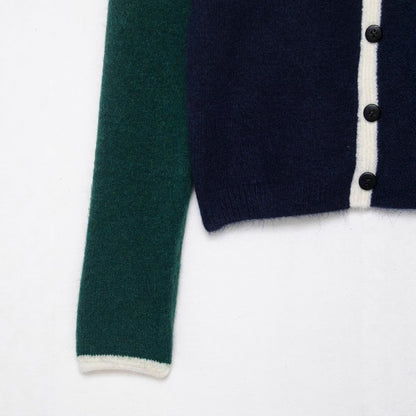 Damen Strickjacke Kontrastärmel Norvielle