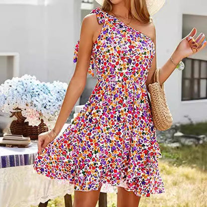 Damen Bodenlanges Kleid mit Blumenmuster Norvielle - Norvielle
