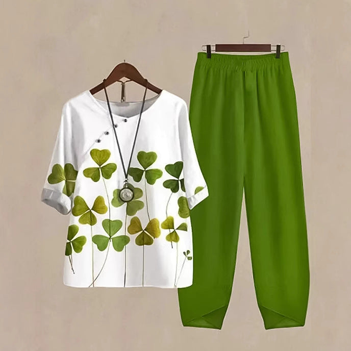 Damen Zweiteiliges Set Florales Design Lässiger Schnitt - Norvielle