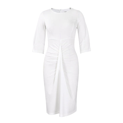 Damen Kleid mit Raffungen Figurbetonter Stil