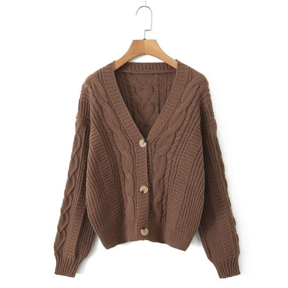 Damen Strickjacke V-Ausschnitt Kuschelig Norvielle