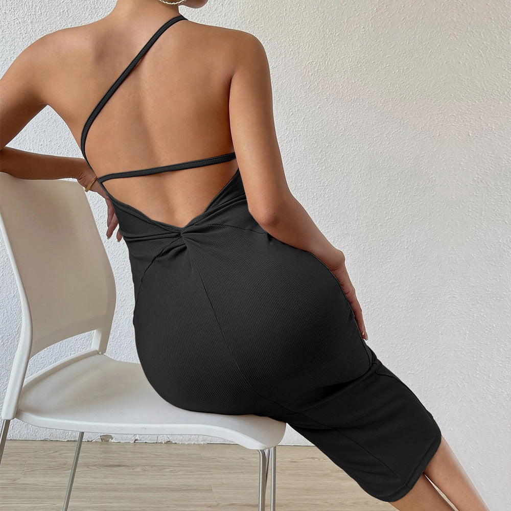 Damen Midikleid Asymmetrisch Figurbetont Norvielle - Norvielle