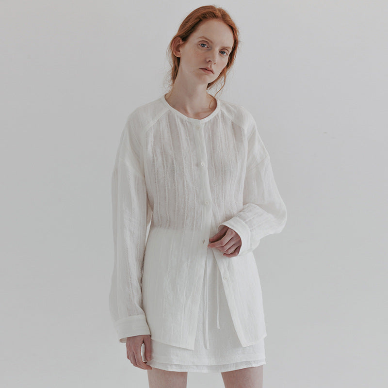 Damen Longshirts Feine Struktur Norvielle