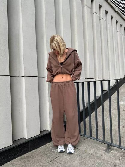 Damen Kapuzensweatshirt Weite Passform Bequem Grau