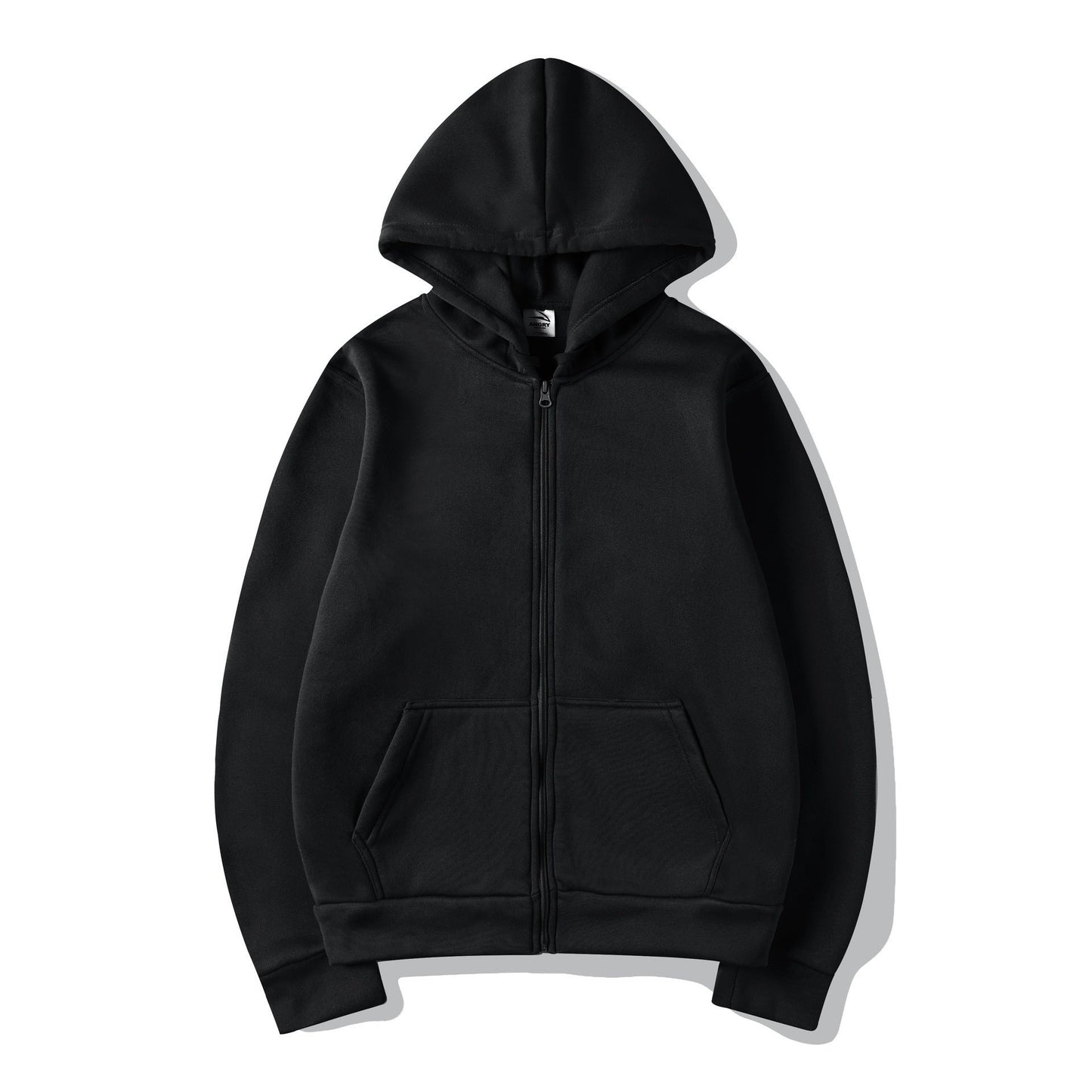 Damen Kapuzensweatshirt Durchgehender Reißverschluss Seitentaschen