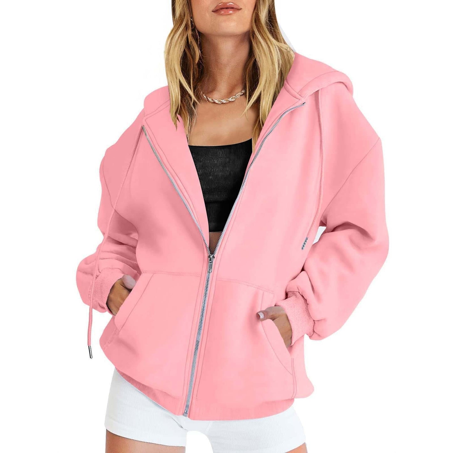 Damen Oversized Kapuzenjacke mit Taschen Norvielle