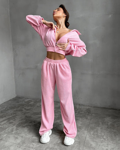 Damen Loungewear-Set mit Kapuze Weites Design Norvielle