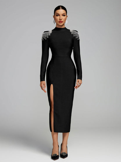 Damen Abendkleid Figurbetont Norvielle Glitzerdetails
