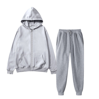 Damen Kapuzenpullover Set Bequem Reißverschluss
