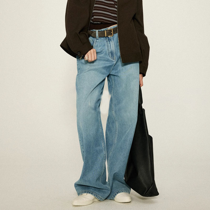 Damen High-Waist Bootcut-Jeans aus Denim