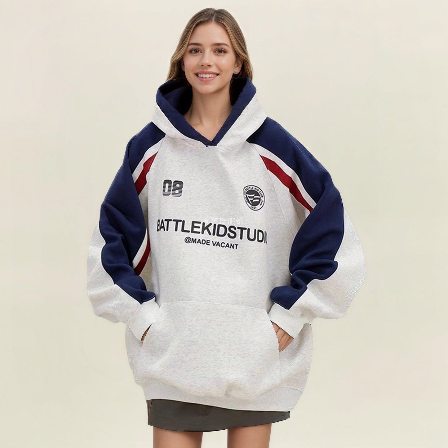 Damen Oversized Hoodie mit Grafiken Bequem Norvielle