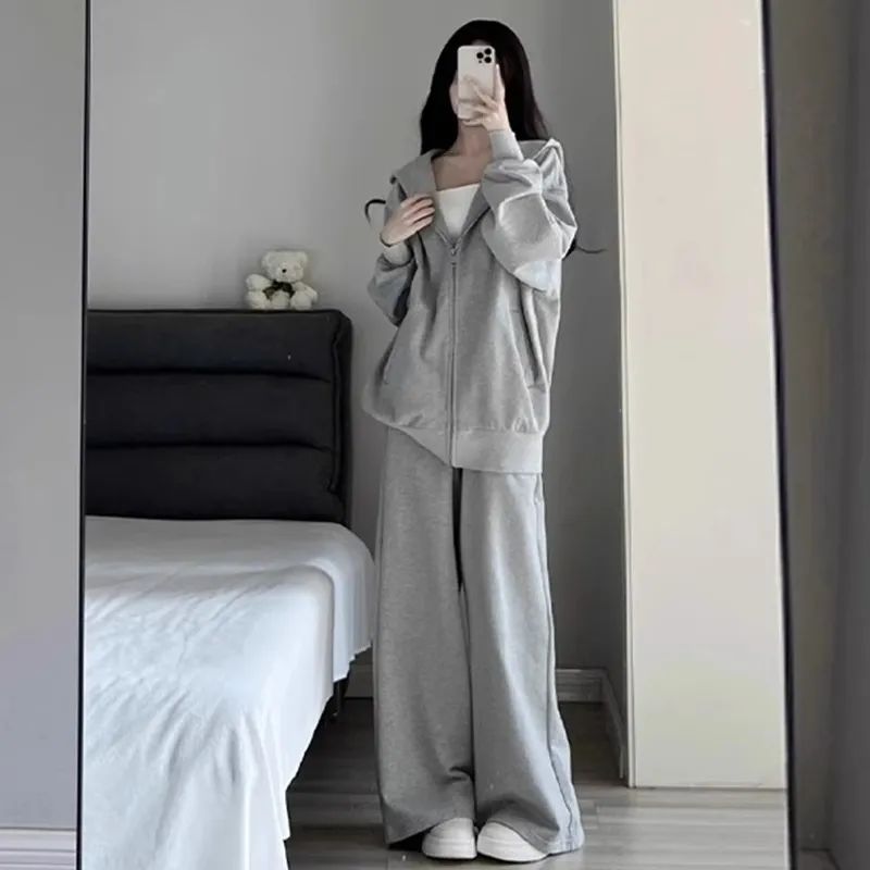 Damen Oversized Sportanzug Kapuze Taschen Norvielle - Norvielle
