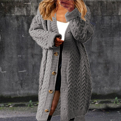 Damen Grobstrickjacke Zopfmuster Norvielle