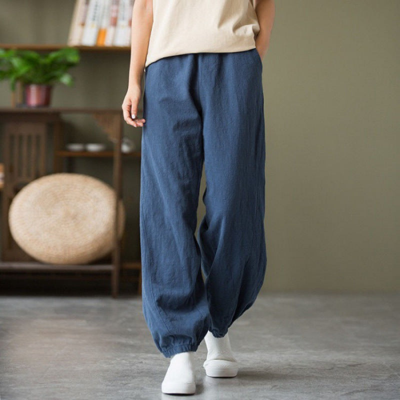 Damen Bequeme Luftpants Elastischer Bund Norvielle