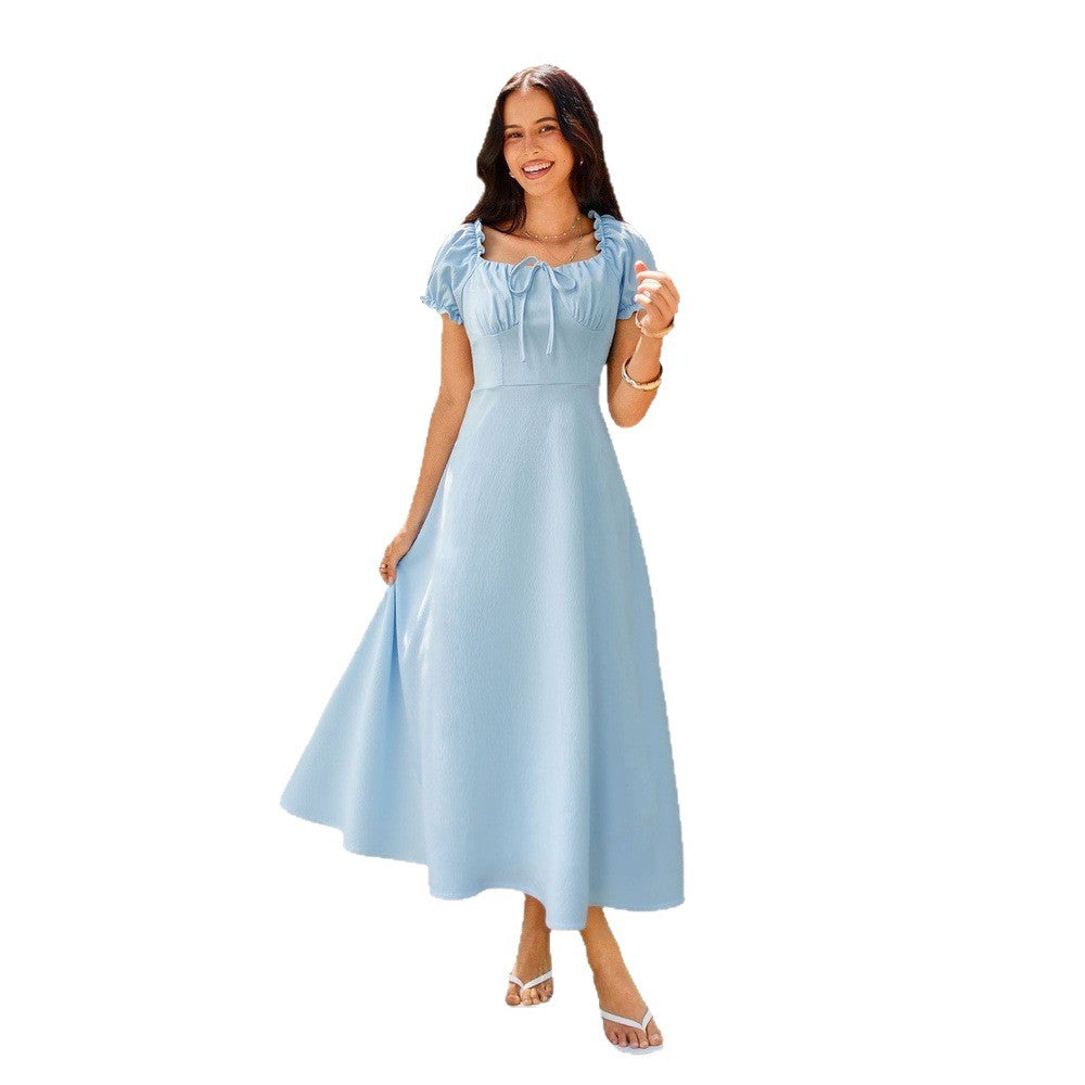 Damen Maxikleid Puffärmel Norvielle