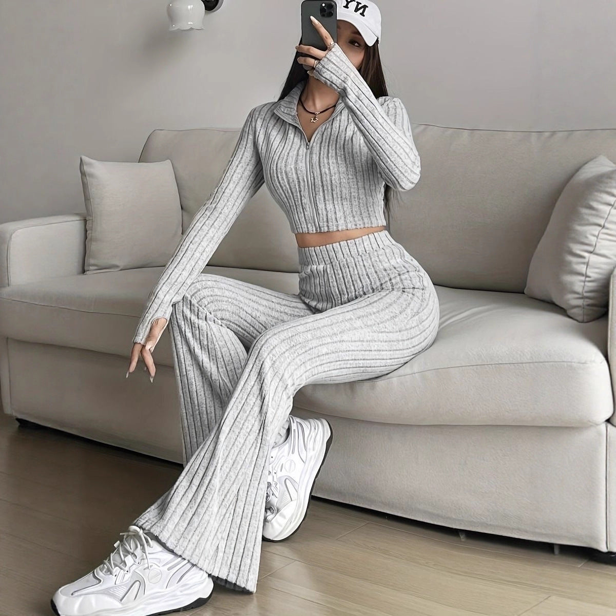Damen Strickset mit Reißverschluss Norvielle - Norvielle