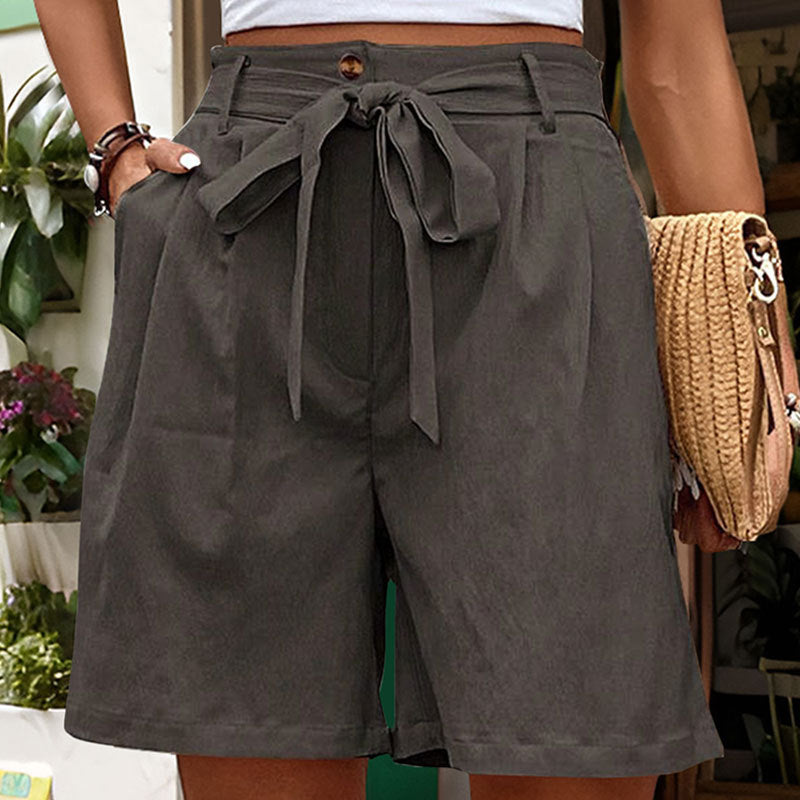 Damen Chino Shorts mit Dekorationsgürtel Norvielle