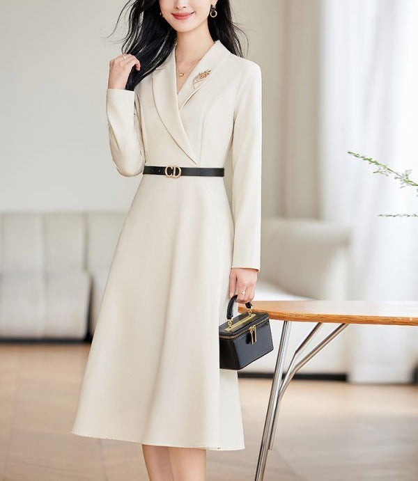 Damen Wickelkleid Elegantes Design Taillierter Gürtel