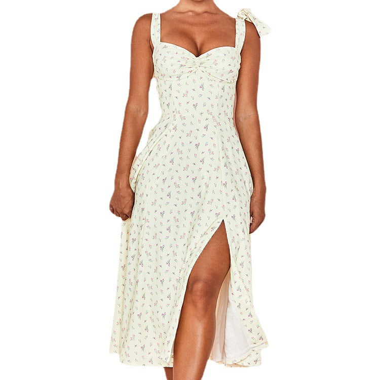 Damen Maxikleid Wickeleffekt Trägerdetails Norvielle