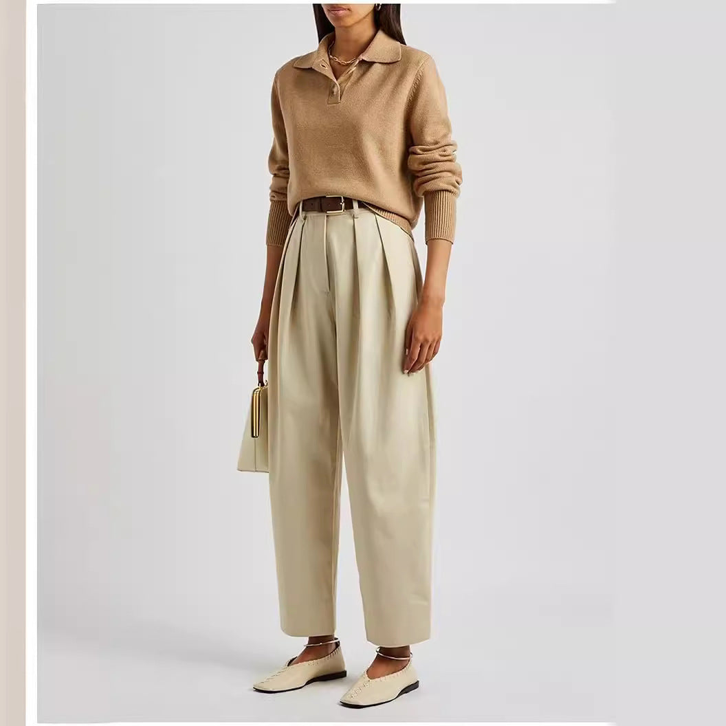 Damen Hochbundhose Weit Norvielle Elegante
