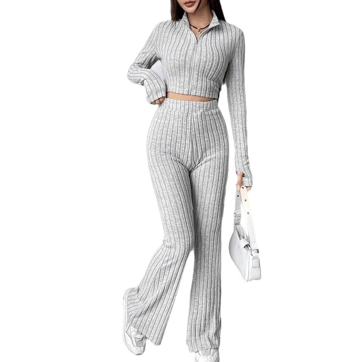 Damen Strickset mit Reißverschluss Norvielle