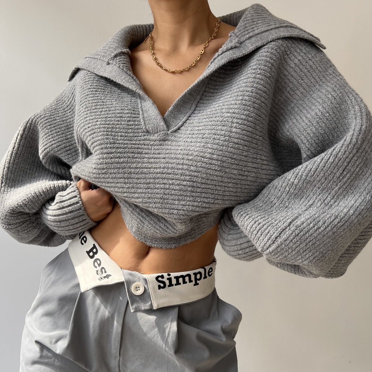 Damen Strickpullover Oversized Kuschelig Norvielle