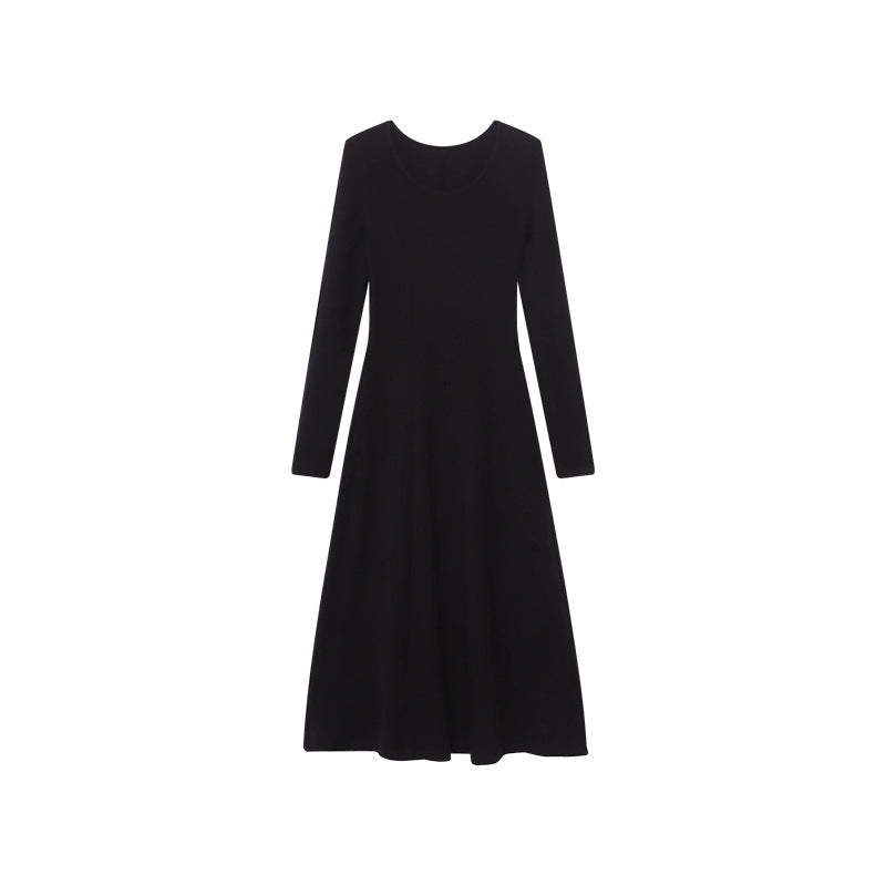 Damen Maxikleid Langärmlig Tailliert
