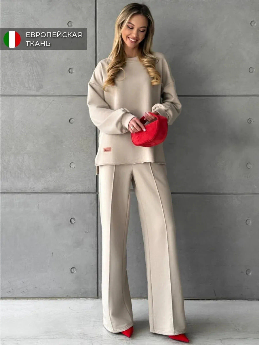 Damen Sweatanzug Weites Design Modisches Detail