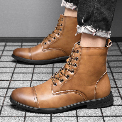 Herren Stiefel Schnürfront Durchgehende Schafthöhe