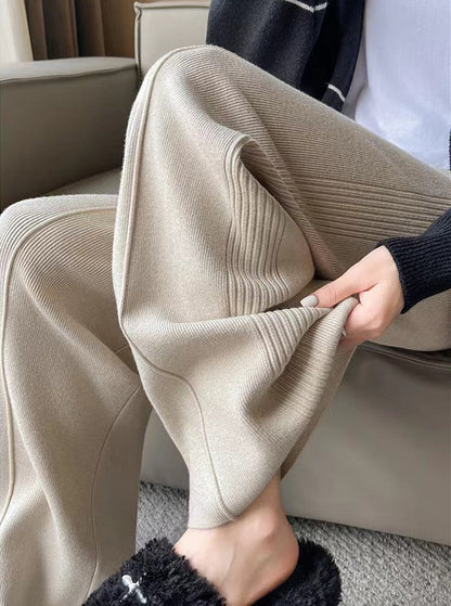 Damen Strickhose Weite Passform Strukturiertes Design Norvielle