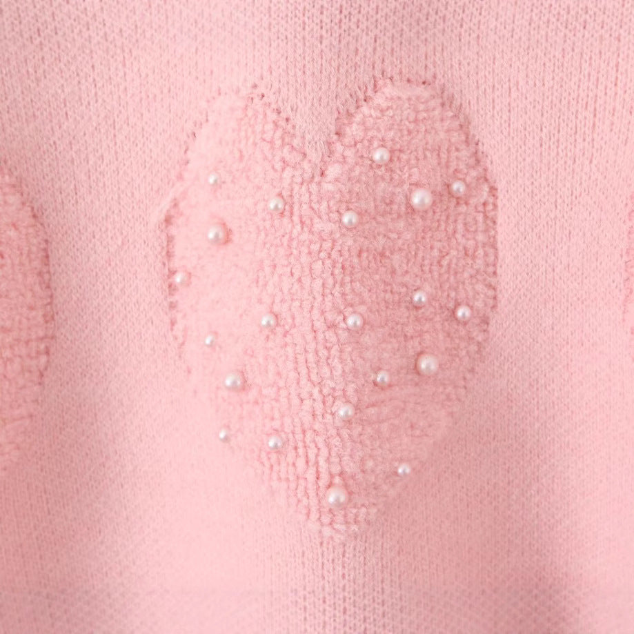 Damen Strickpullover Herzmotiv Weich Norvielle