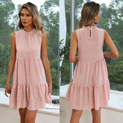 Damen Sommerkleid Rüschendetails Voluminöser Rock Norvielle