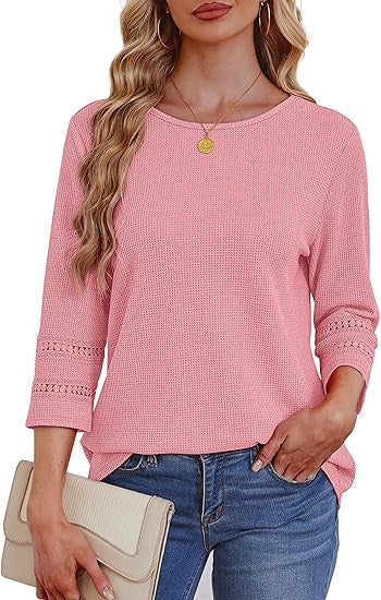 Damen Longsleeve-Oberteil Spitzen-Details Norvielle
