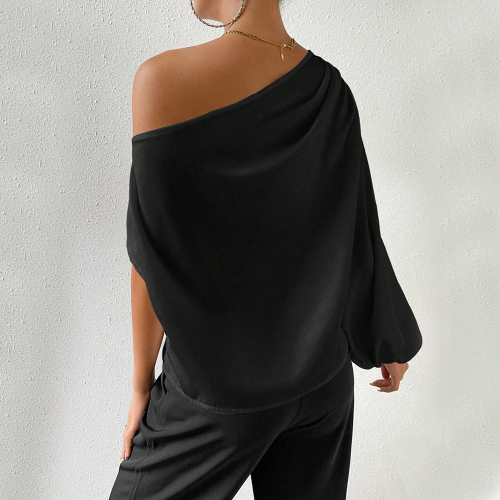Damen Asymmetrisches mit Puffärmeln Norvielle