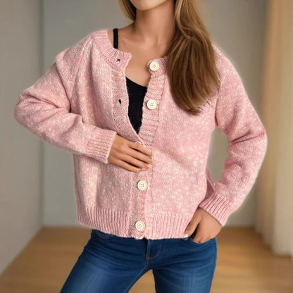 Damen Strickjacke Große Knöpfe Weich Norvielle