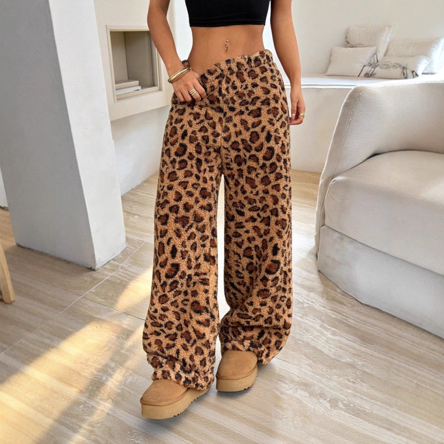 Damen Leoprint-Hosen Lässig Norvielle