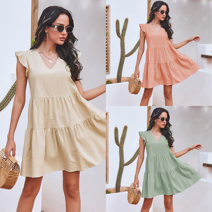 Damen Sommerkleid Schulterfrei Norvielle - Norvielle