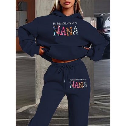 Damen Jogginganzug Bequem Mit Schriftzug Norvielle