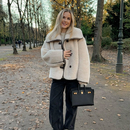 Damen Teddyjacke Kuschelig Norvielle