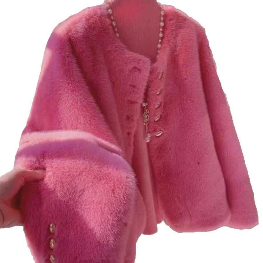 Damen Weiche Jacke Goldene Knöpfe Norvielle