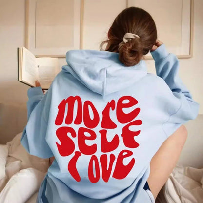 Damen Kapuzenpullover Oversized mit Schriftzug Norvielle
