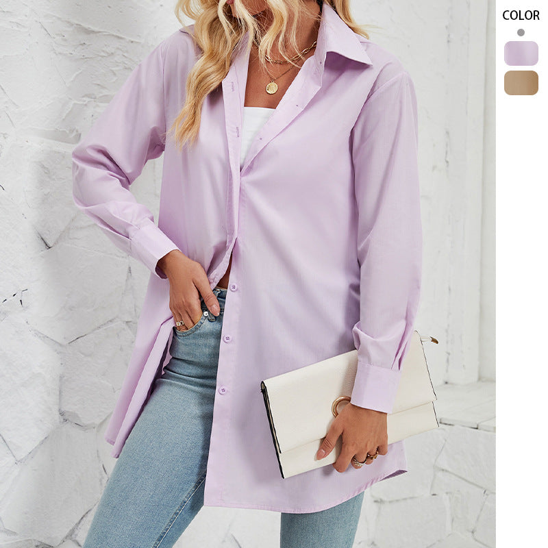 Damen Langarm Blusenhemd moderner Schnitt Elegantes Design - Norvielle