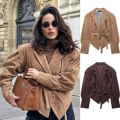 Damen Blazerjacke Tailliert Strukturierte Schultern Norvielle