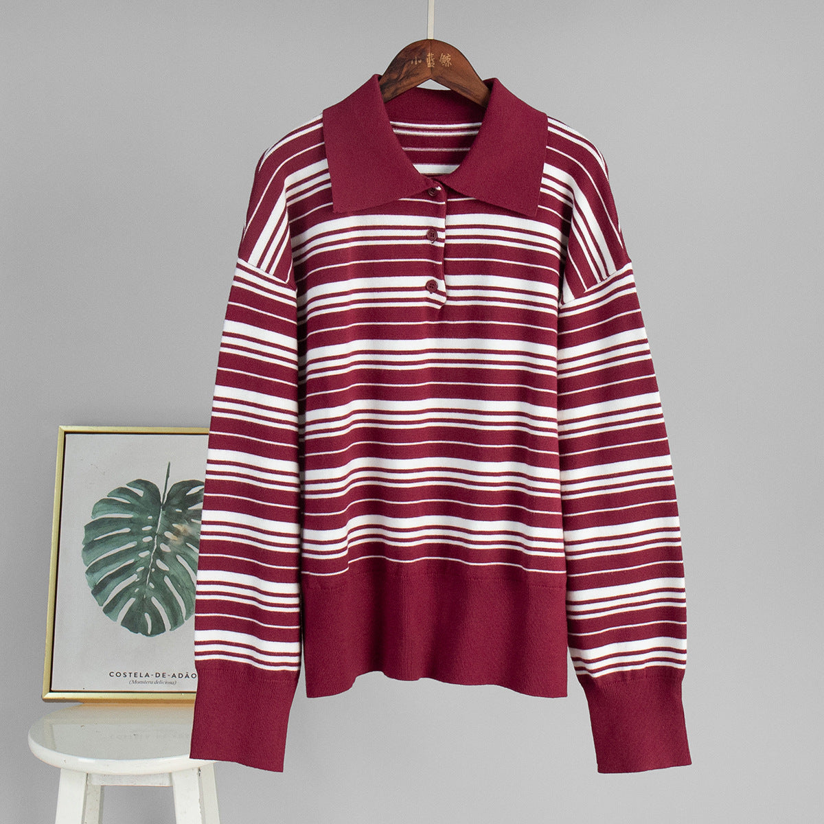 Damen Cardigan Gestreift Lässige Passform Norvielle
