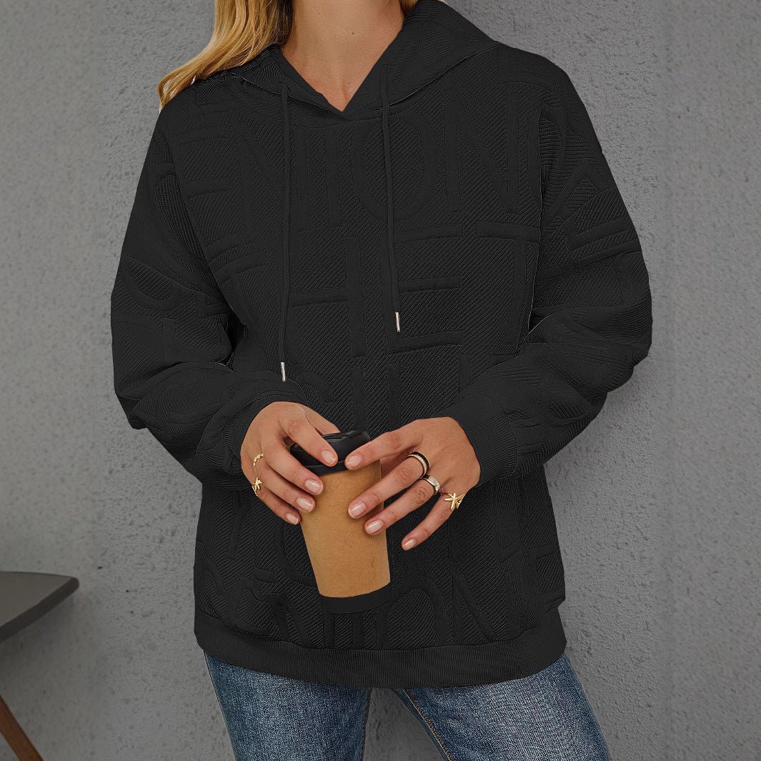 Damen Oversize Kapuzenpullover Strukturiert Norvielle