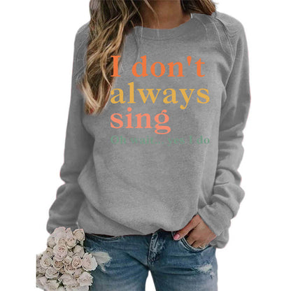 Damen Sweatshirt Bequem Kreativer Spruch Norvielle