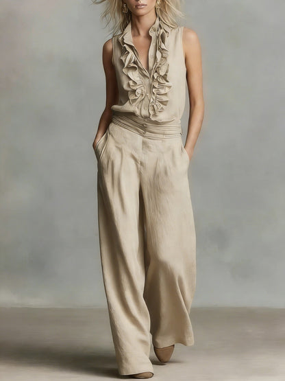 Damen Bluse mit Rüschendetails Klassischer Kragen Elegantes Design