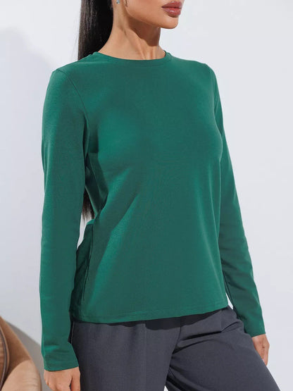 Damen Langarmshirt Körperbetonter Schnitt Norvielle