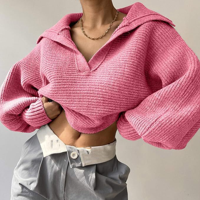 Damen Pullover Lässig Volantärmel Norvielle
