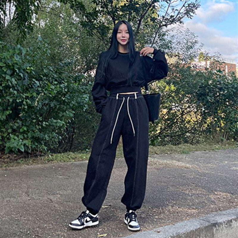 Damen Sportliches Loungewear-Set Hoodie und Jogginghose Bequem